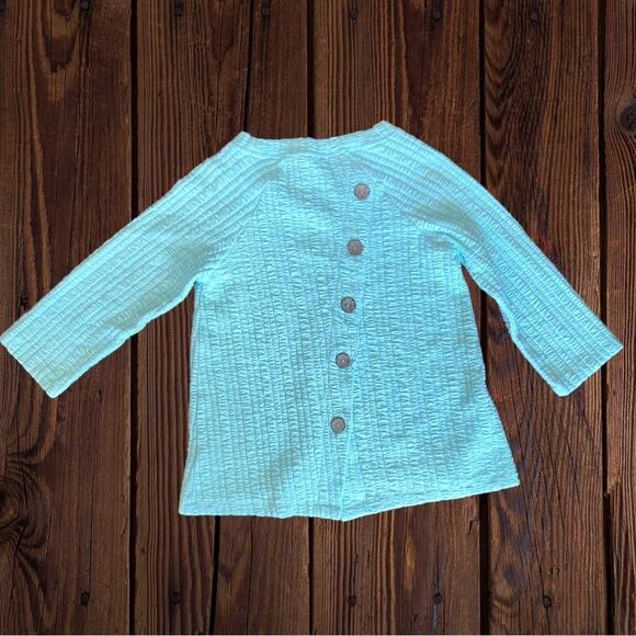 Softsurroundings Womens Seaside Inspired | Goldie Tunic Top Fair Aqua - Picture 2 of 9